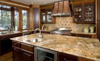 beautiful kitchen countertop that is clean and shiny